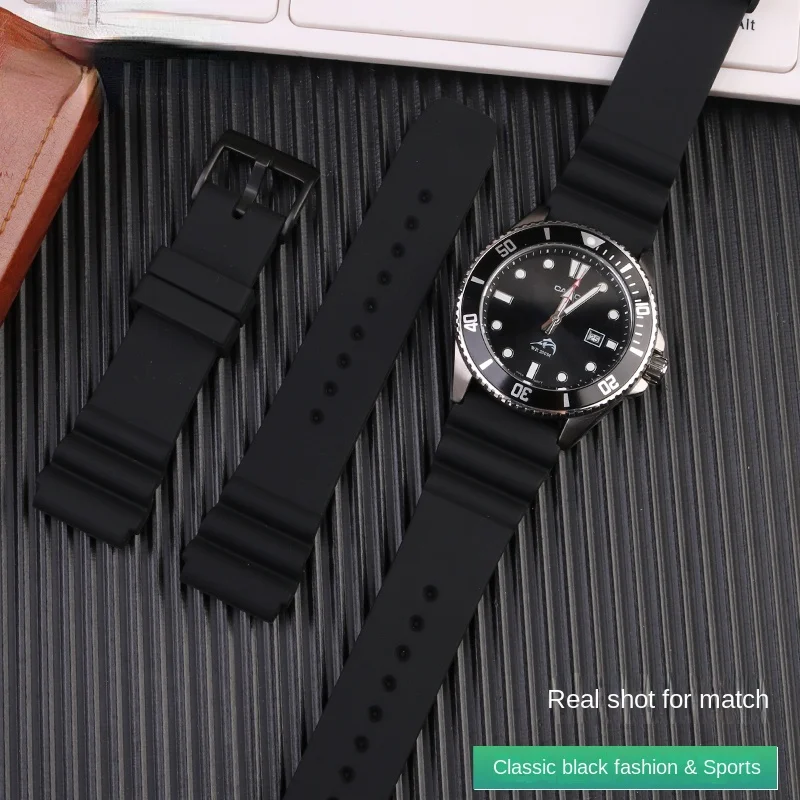 

For CASIO swordfish MDV106-1A MDV-107 MTP-VD01 MDV-106D EFR-303L strap men's wristband bracelet 22mm Sports silicone watch band