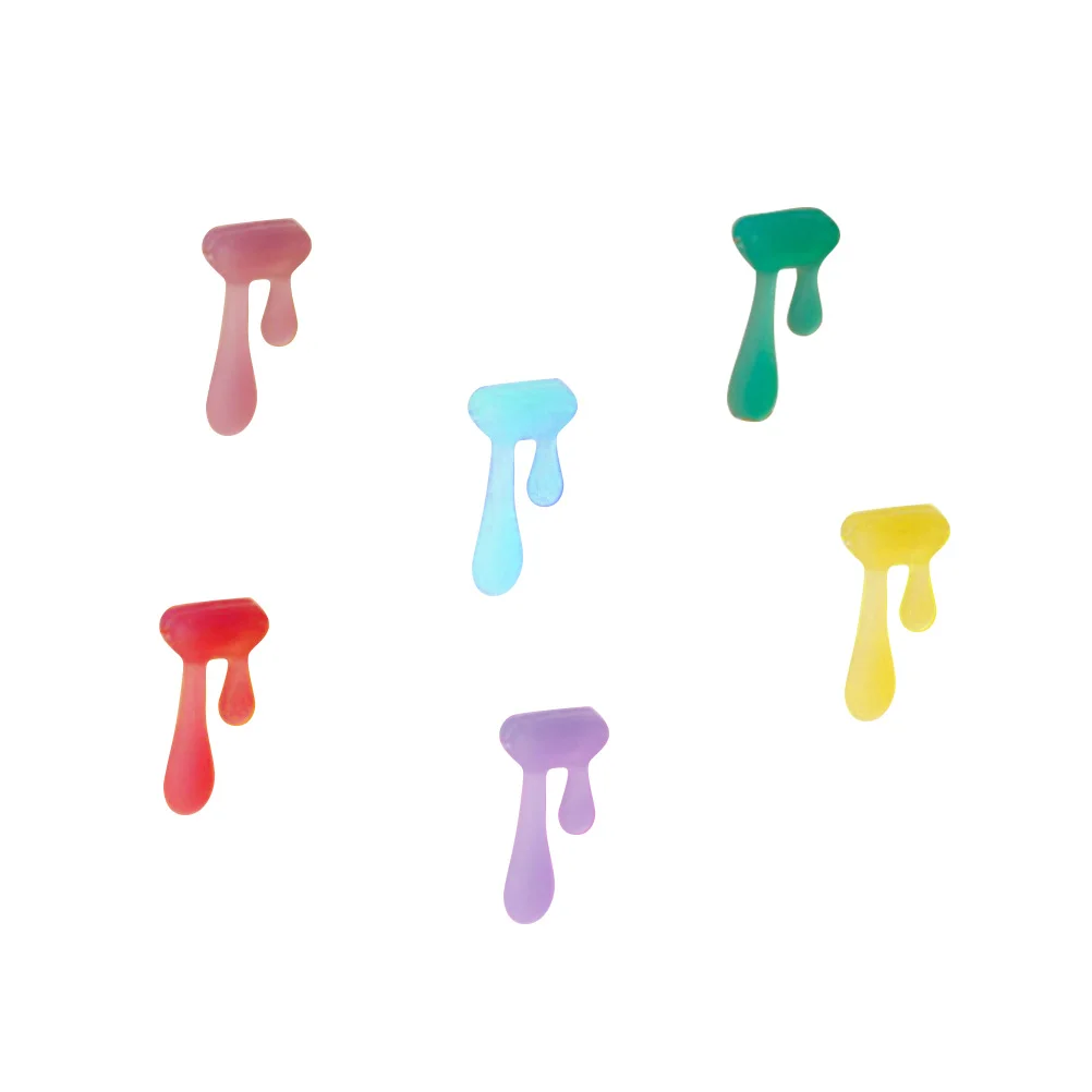 

6pcs Silicone Water Drop Shape Glass Marker Creative Drinking Cup Identifier Party Cup Sign (Random Color)