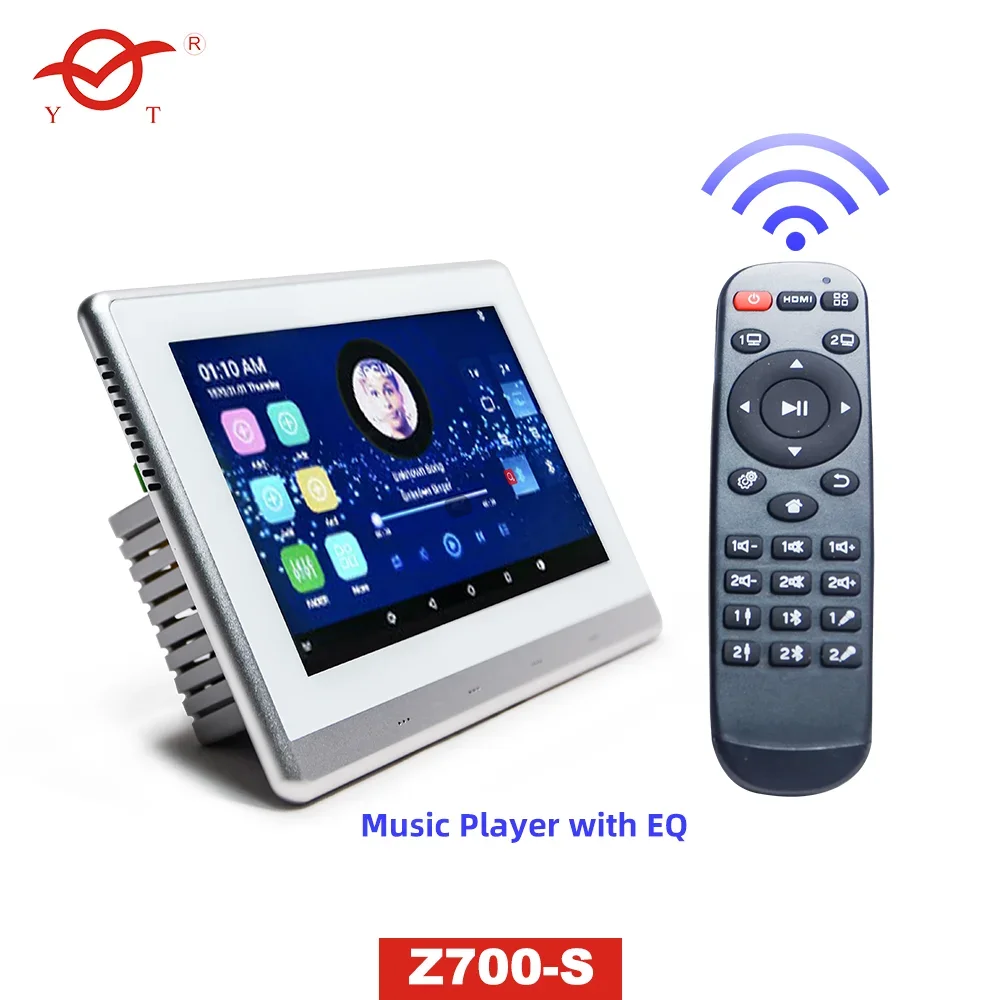 Настенный усилитель 8*25 Вт оснащен WIFI SD USB Система Android 5 1 2 зоны 7-дюймовый