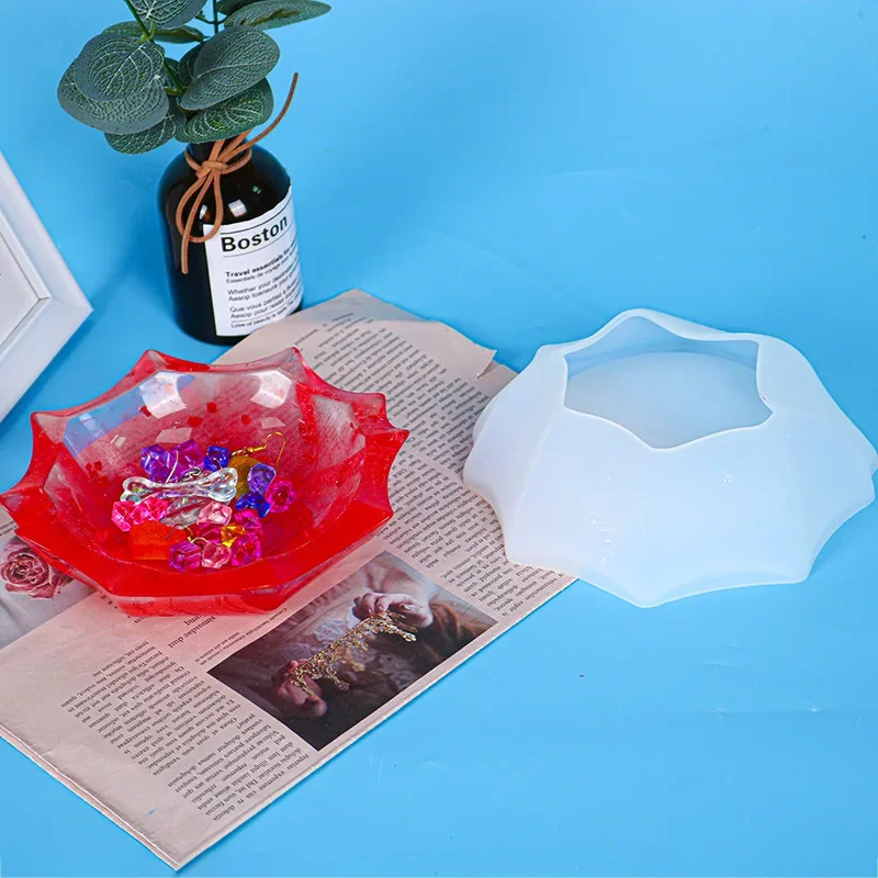 Фото DIY эпоксидная форма, десятиугольная пластина, силиконовая форма, форма для изготовления смолы, подставка, форма для смолы №5