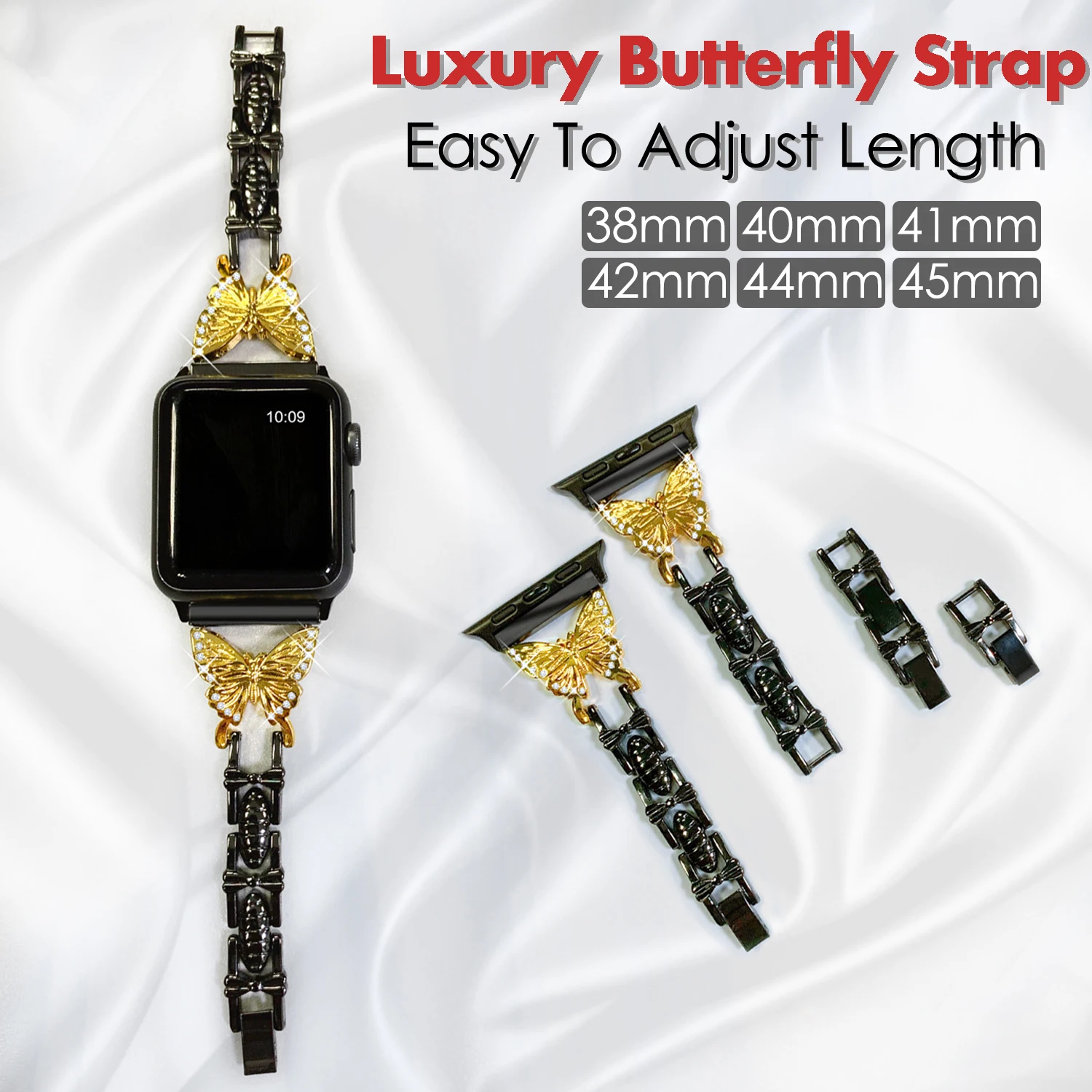 

Браслет из нержавеющей стали для iWatch Series 7 6 543 2 41 45 мм