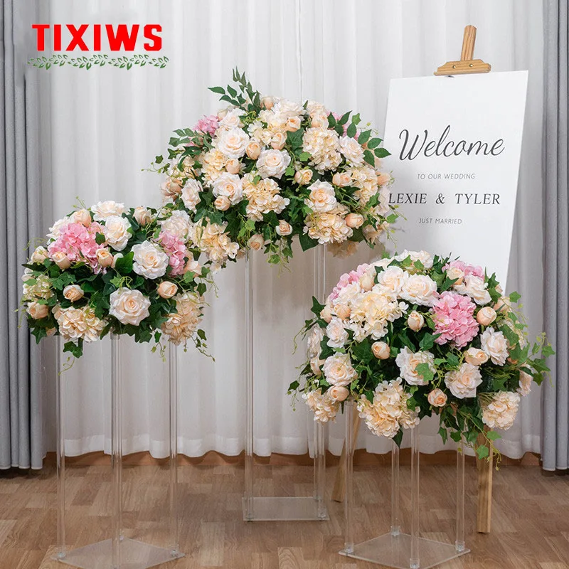 60/70cm Custom Luxury Decoration Centerpiece Artificial Flower Party Flower Ball Stage Road Lead Floral Showcase
