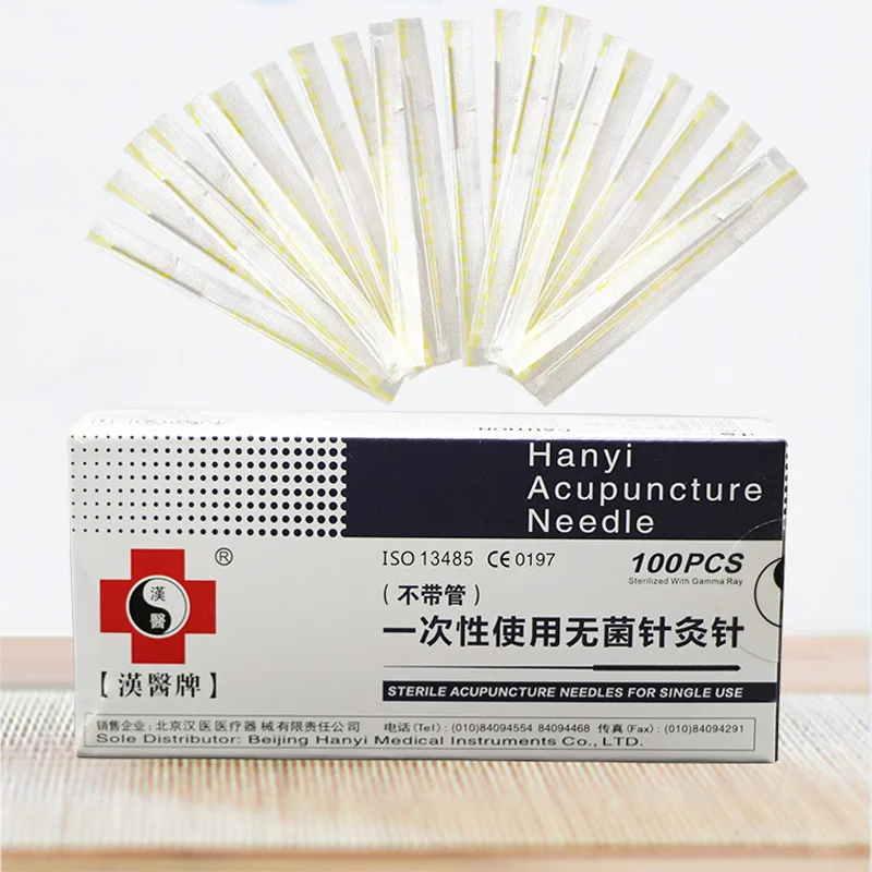 

Hanyi Acupuncture Needle 1000 Disposable Sterile Beauty Auricular Acupuncture Health Massage Asepsis for Ears Skin Detox