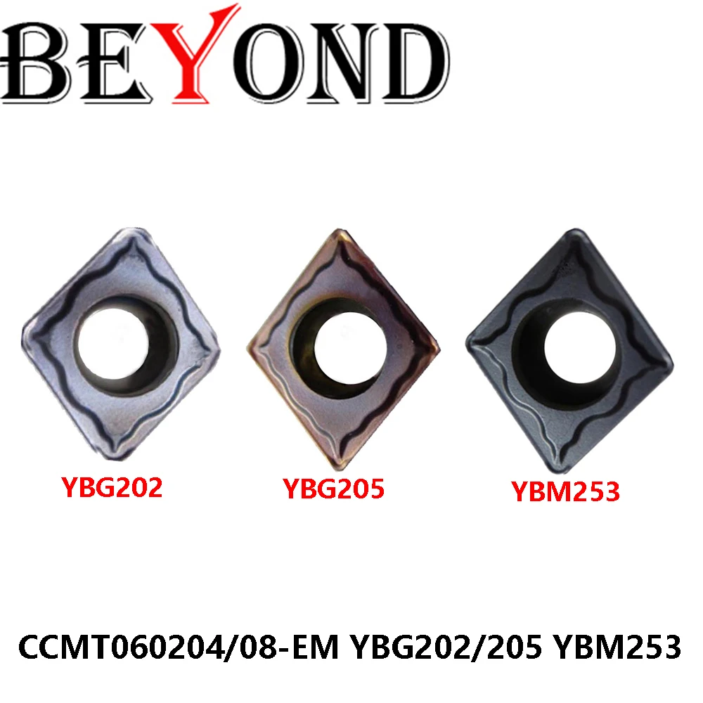 Оригинальный CCMT 060204 -EM 060208 YBG202 YBG205 YBM253 Токарный станок с ЧПУ Резак Твердосплавные
