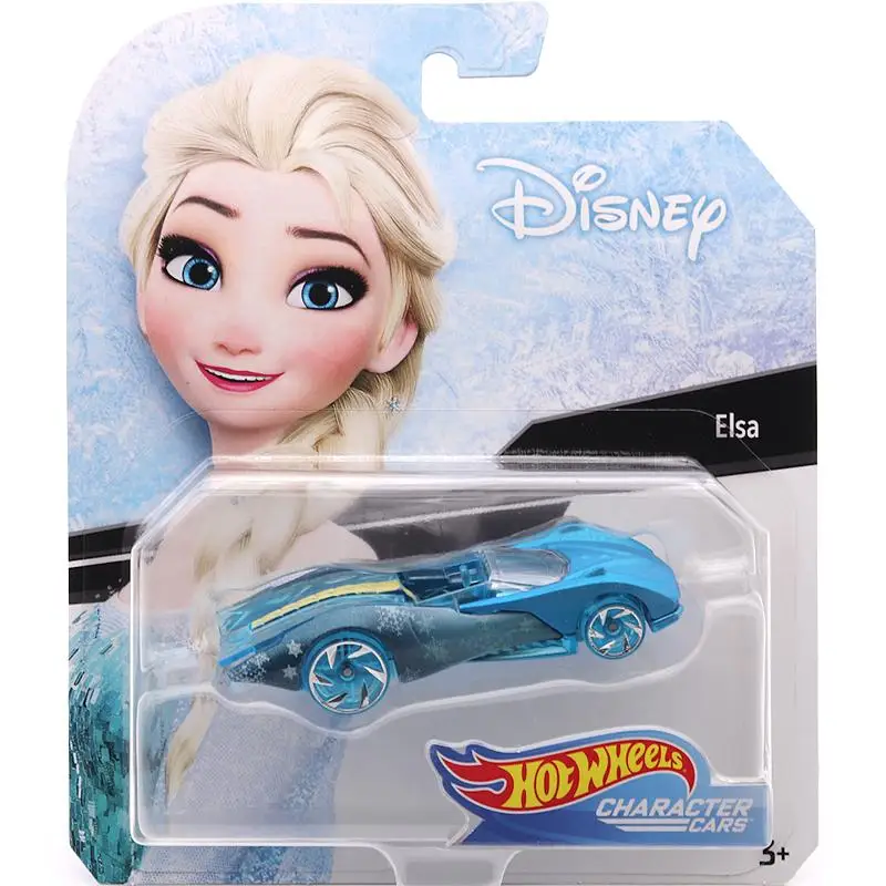 Hot Wheels Disney Character Cars Mickey Minnie Mouse Ariel Anna Elsa Captain Hook Timon Pluto Belle 1:64 Scale Car Toy GCK28 images - 6