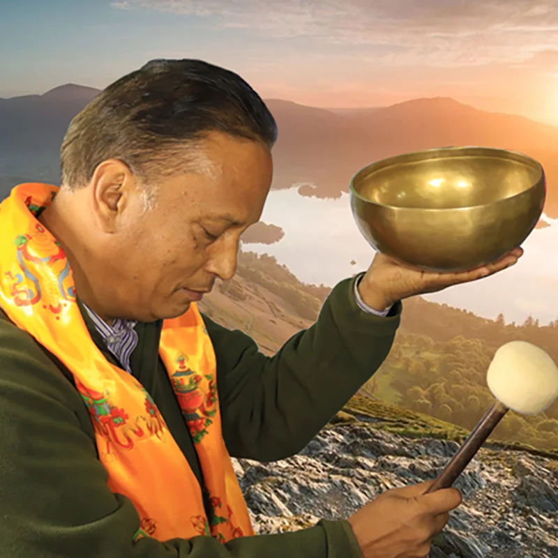 Nepal Copper Singing Bowl Handmade Cushion Set Buddha Meditation Singing Bowl Sound Heal Instrument Klankschaal They Are Tibetan enlarge