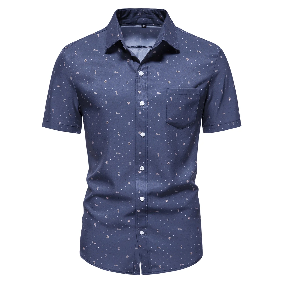 

New Trend Summer Men's Fashion Shirt Businees Casual Daily Holiday Short Sleeve Plus Size Tops
