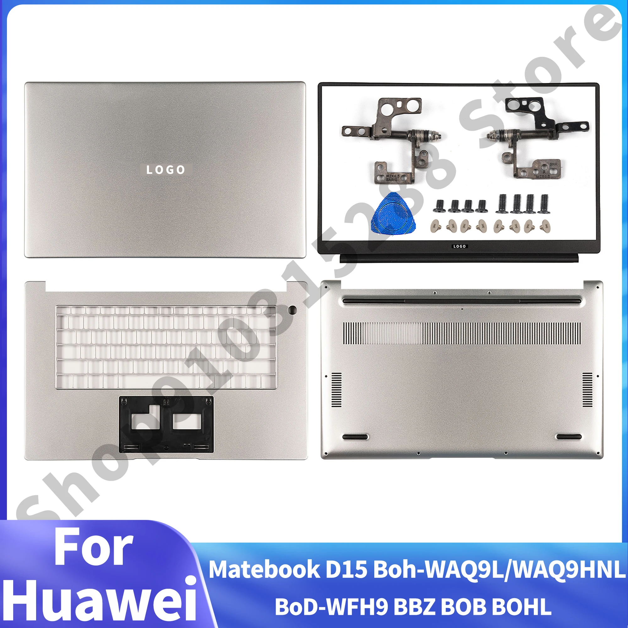 

Новая задняя крышка ЖК-дисплея для Huawei Matebook D15 Boh-WAQ9L/WAQ9HNL BoD-WFH9 BBZ BOB BOHL, передняя панель, Упор для рук, нижние петли