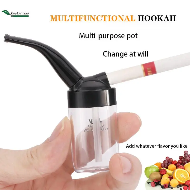 

Цилиндрический мини-фильтр для кальяна с изогнутой трубкой, мужской держатель для сигарет, прозрачные аксессуары для курения, трубки для курения марихуаны, трубка