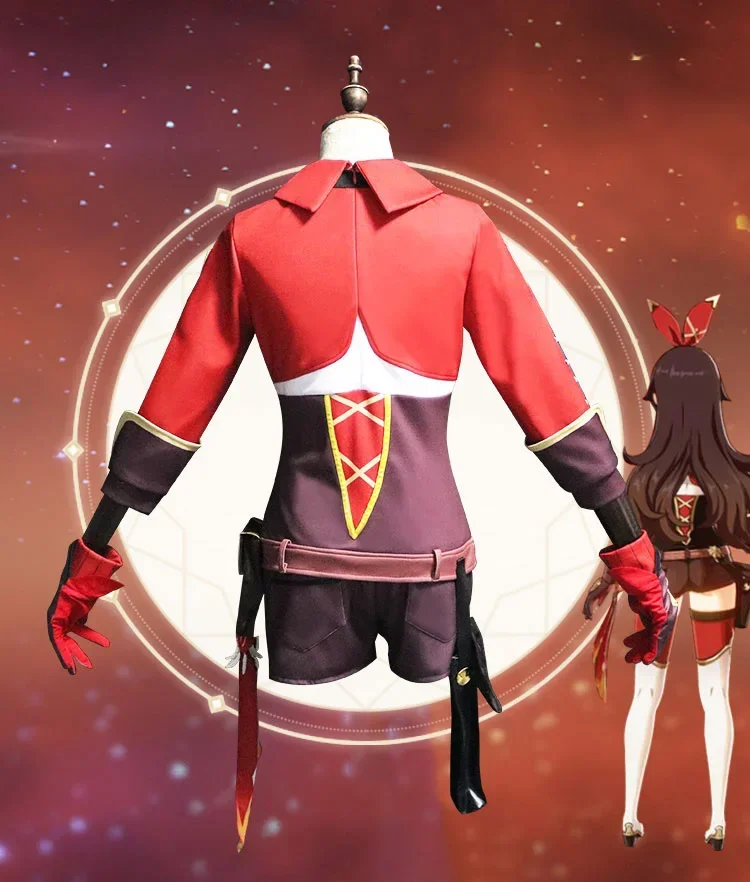 Игра Genshin Impact Янтарный карнавальный костюм для взрослых мужчин и женщин униформа