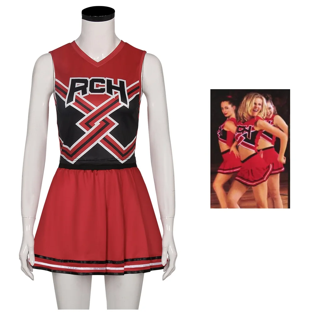 

RCH Printed Top Bring It on Cosplay Costume Cheerleader Movie Skirt Beautiful Girl Cheerleaders Uniform Girls United Cos Outfits