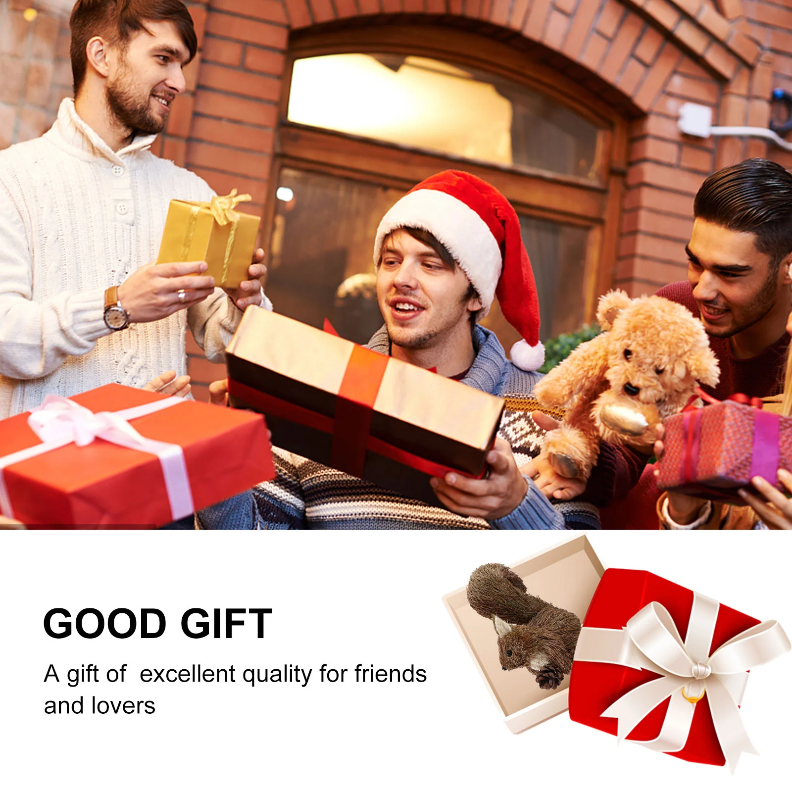 Маленькая белка Рождественский соломенный орнамент Газон Хэллоуин украшения