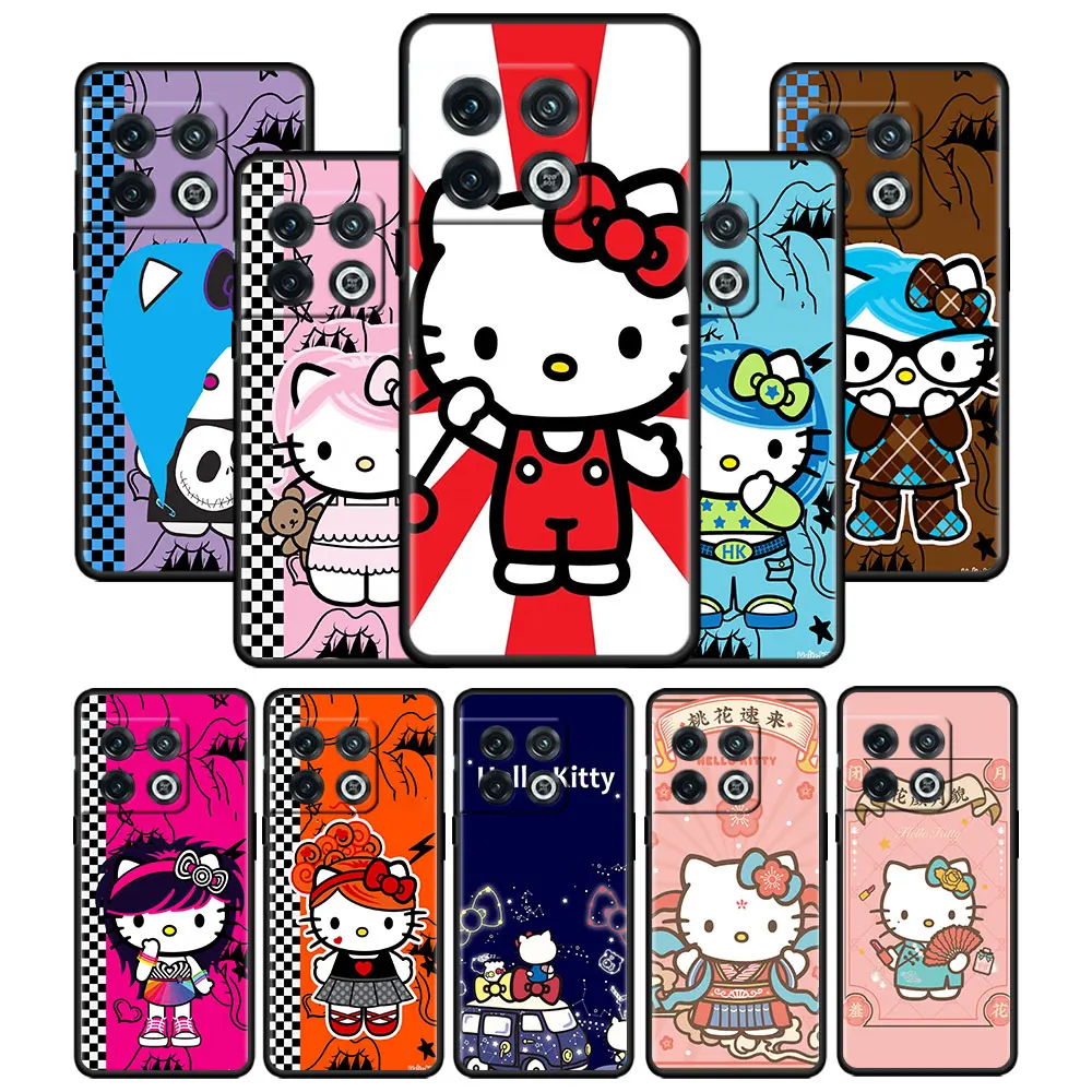 

Case Cover for Oneplus 1+ 9 8 7 7T 8T 9R 9RT 10 Pro Nord N10 N100 N200 CE 2 5G Official Shell Print Funda Hello Kitty Art