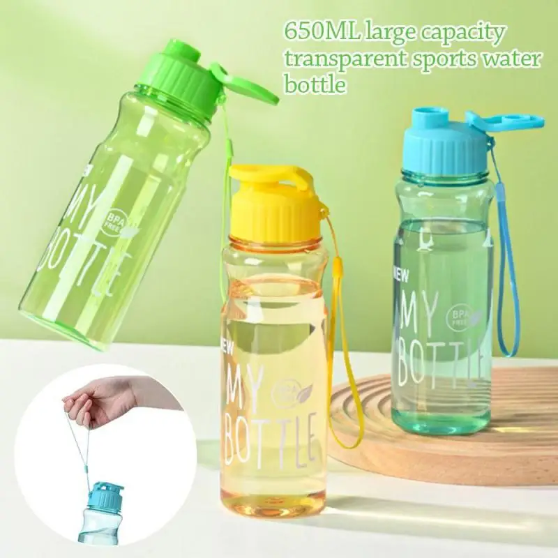 

Outdoor Large-capacity Sports Water Bottle Color Transparent PET Cold Water Cup Space Water Bottle Advertising Cup Gift Plastic