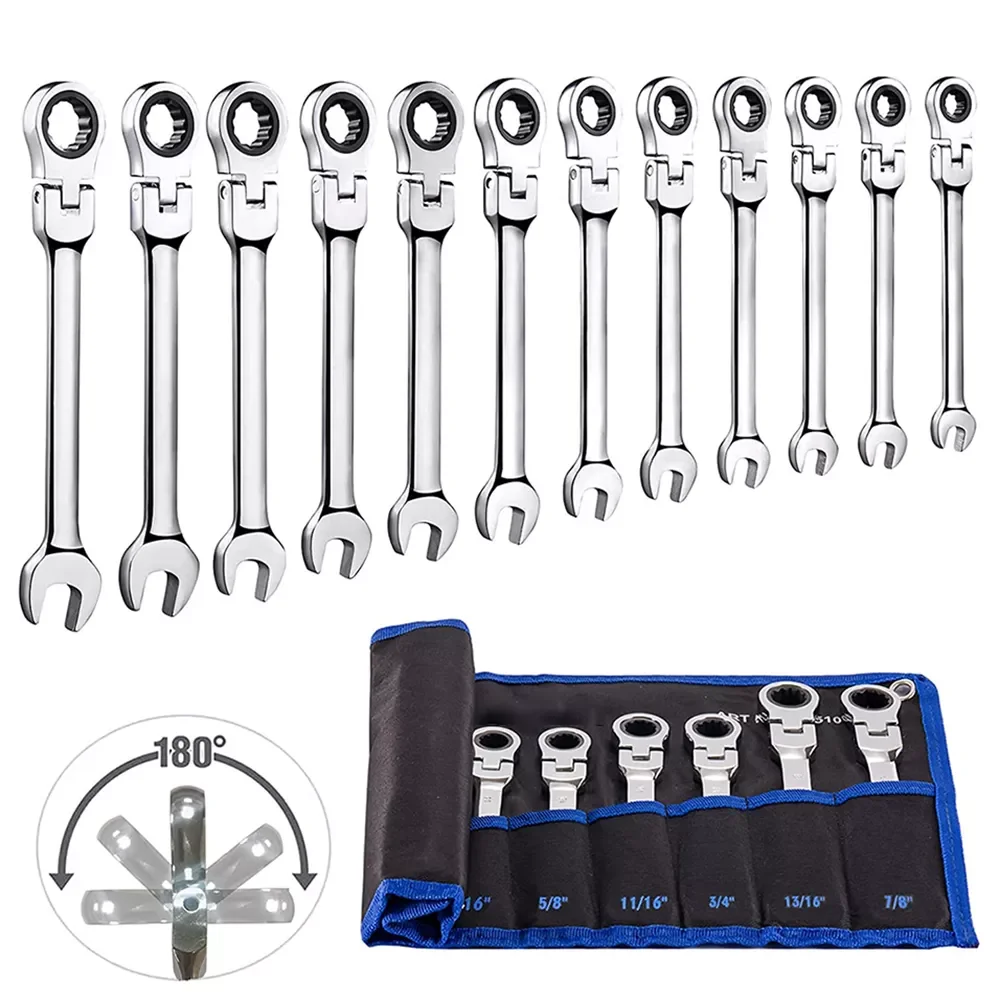 

1 шт., набор гаечных ключей с храповым механизмом, 6-24 мм