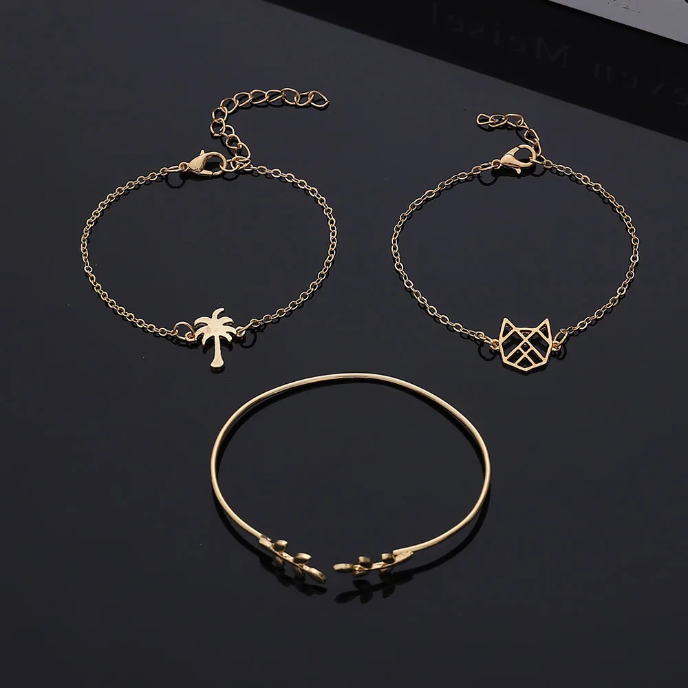 

3 шт./комплект, женский браслет с открытым браслетом