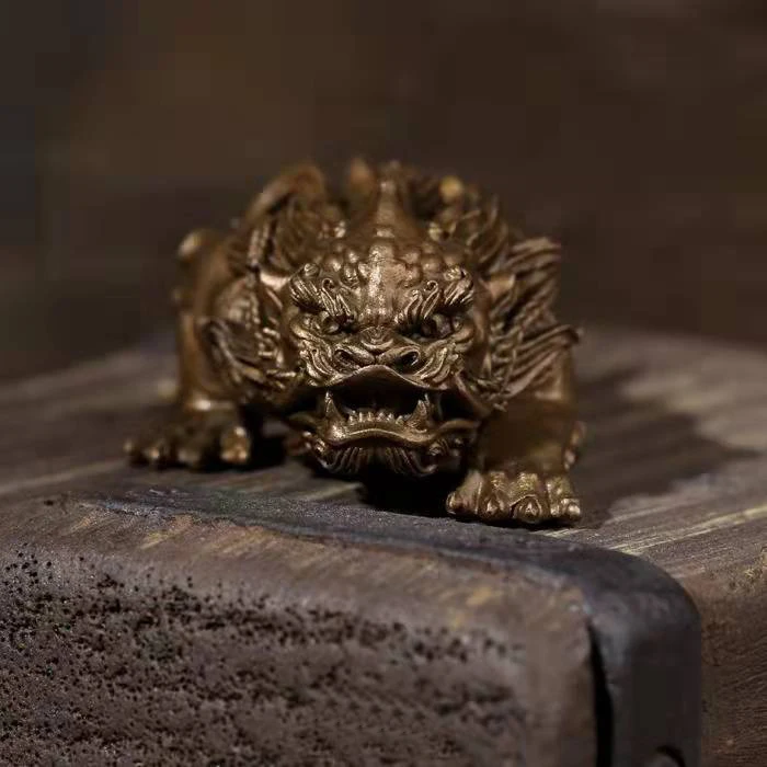 

Новинка, латунная подвеска в виде головы льва в национальном стиле, подвеска Pixiu Tianlu, любимый бутик богатства и благословения, Подарочная по...