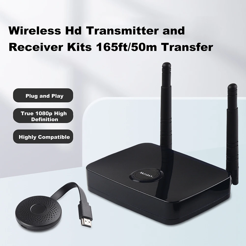 

5G 4K 50m Wireless Transmission HDMI-compatible Video Transmitter Receiver Kits Extender Display Adapter Dongle for TV Monitor