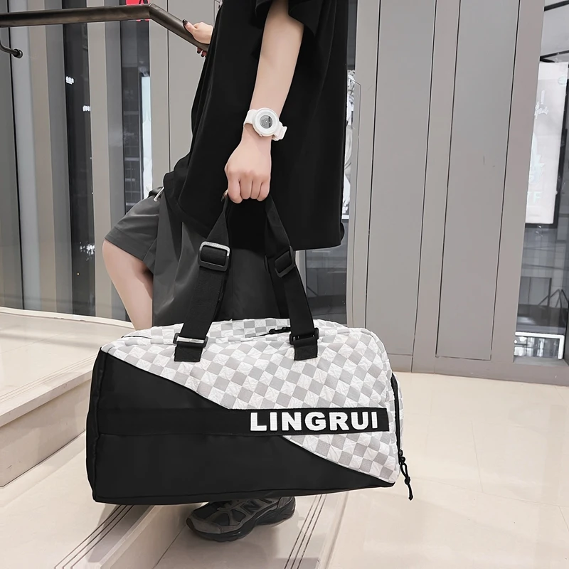 YILIAN Travel Bag 2022 New large capacity fitness bag dry wet separation Hip hop street style duffel bag short haul backpack