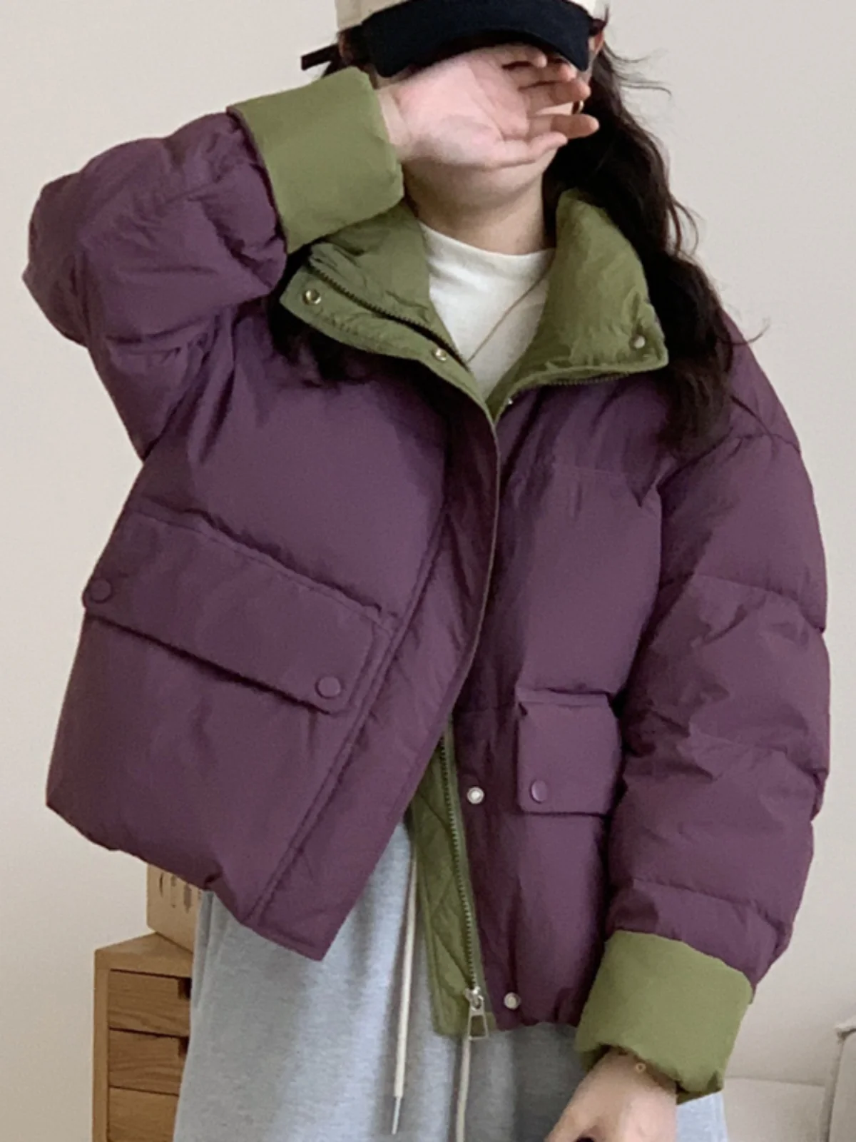 Корейский пуховик Sle Dongdaemun с воротником-стойкой одежда на хлопковой подкладке