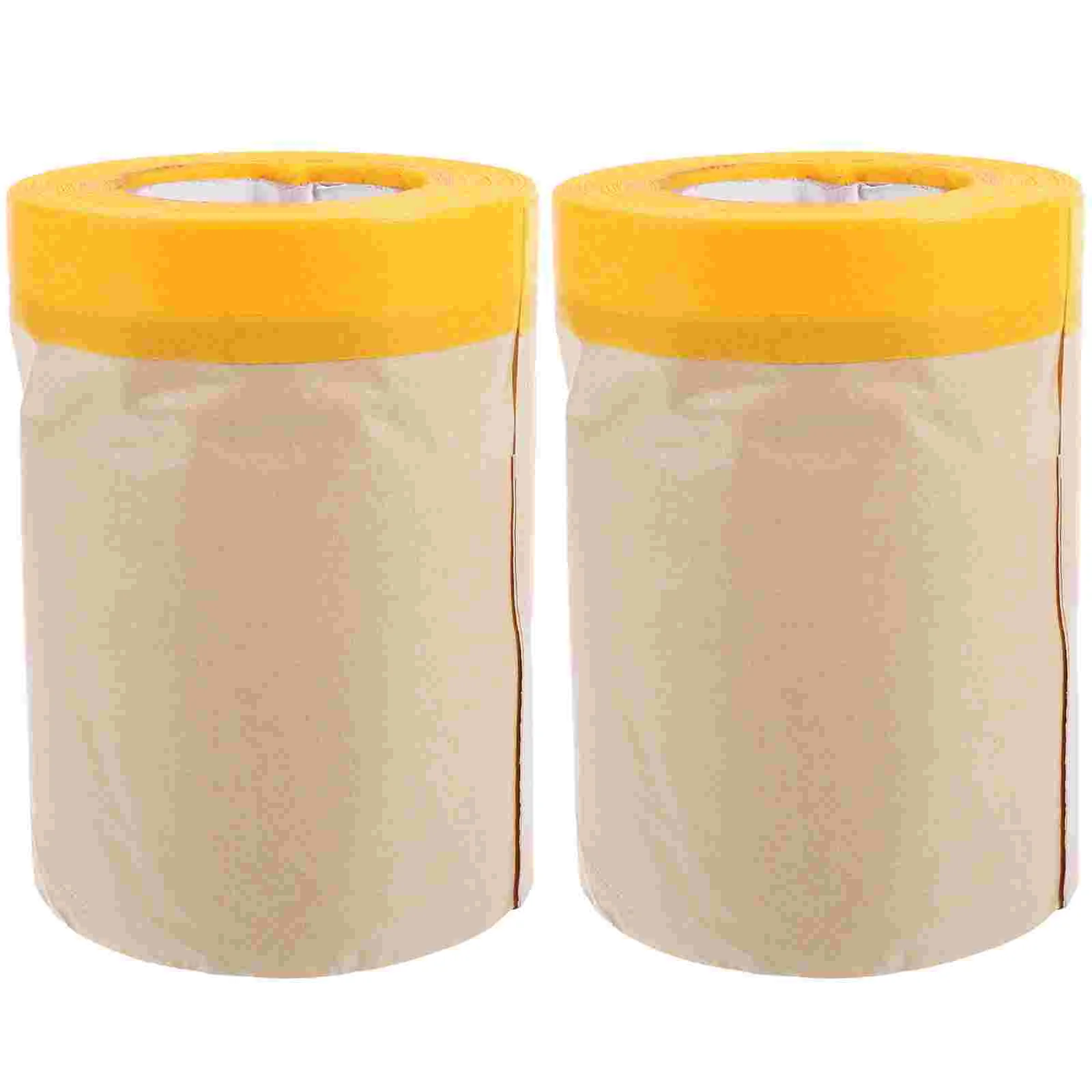

2 Rolls Automotive Painting Masking Film Paper Tape Furniture Protection Car Spray For Floor Home Supplies Kraft Protective