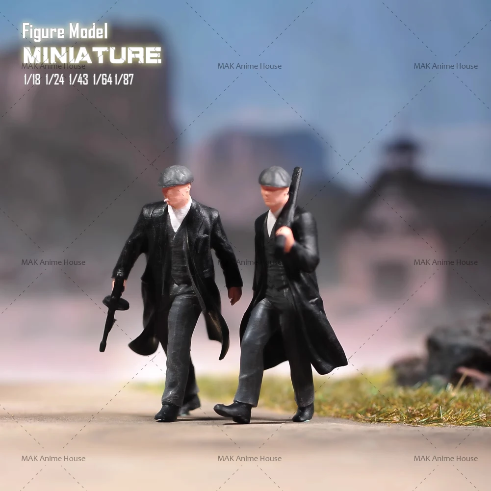 Миниатюры 1/87 1/64 1/43 1/24 1/18 Гангстерский пистолет подвесная фигурка мужчины