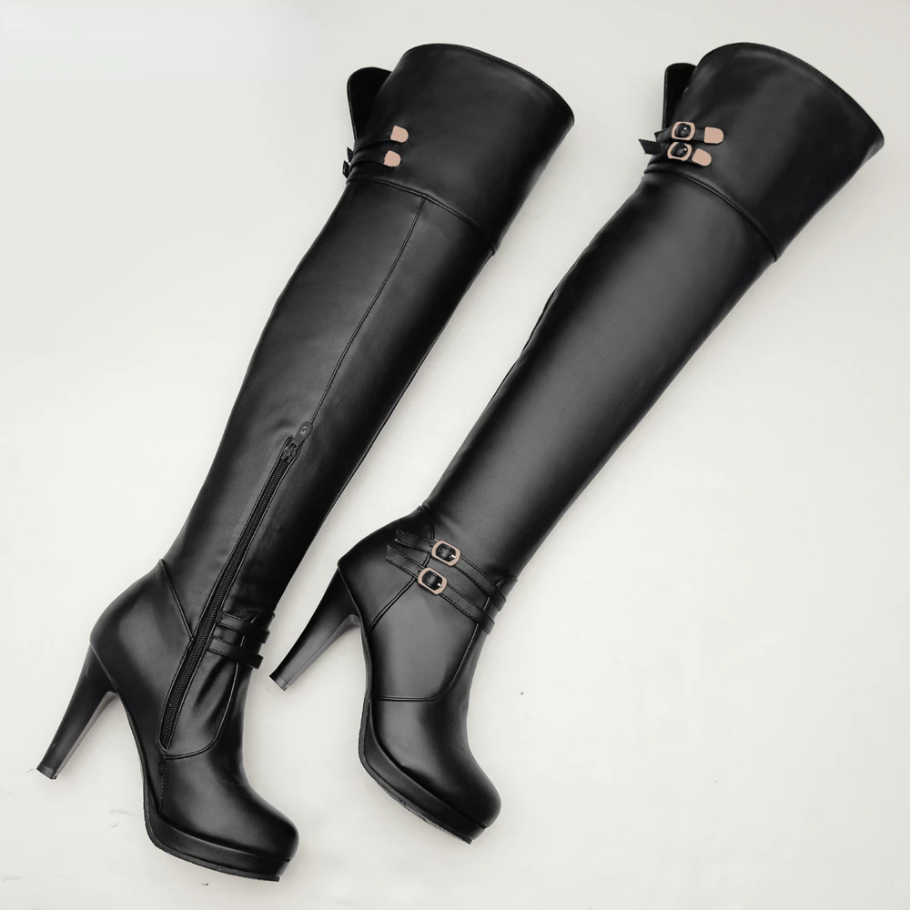 

2022 Black High Heels Over The Knee Boots Women Platform Thigh High Boots Spring Autumn Long Boots Shoes Sexy White