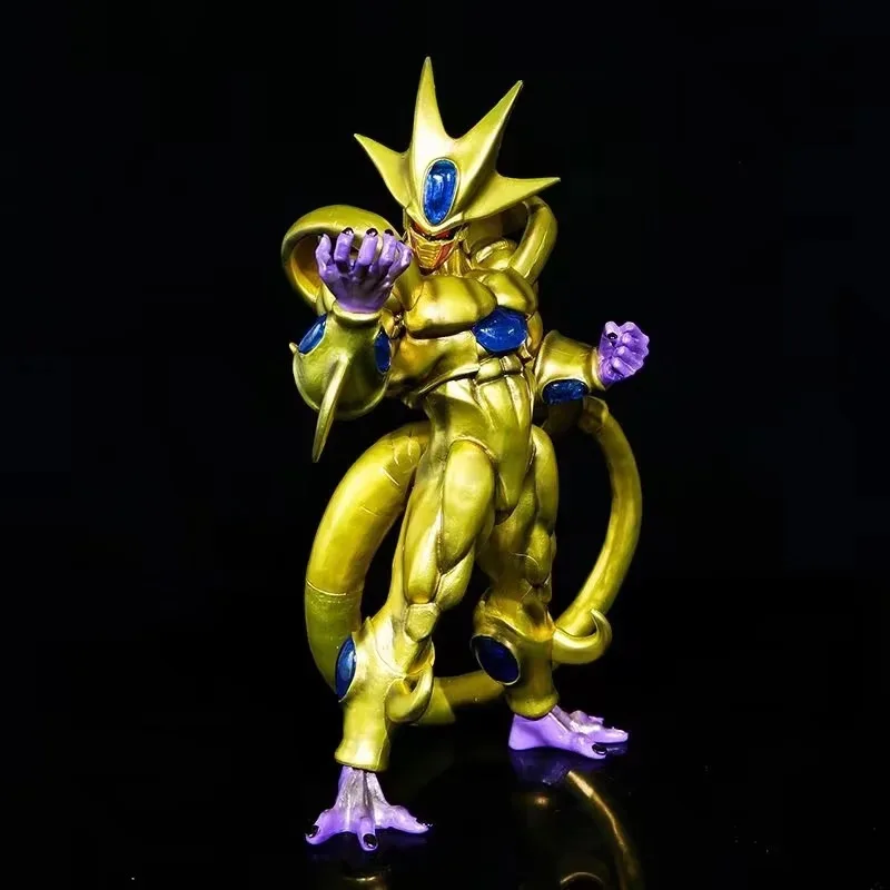 

34cm Anime Dragon ball super saiyan gold gula final form standing statue model ornament PVC Aftion Model Figure Toys Gifts