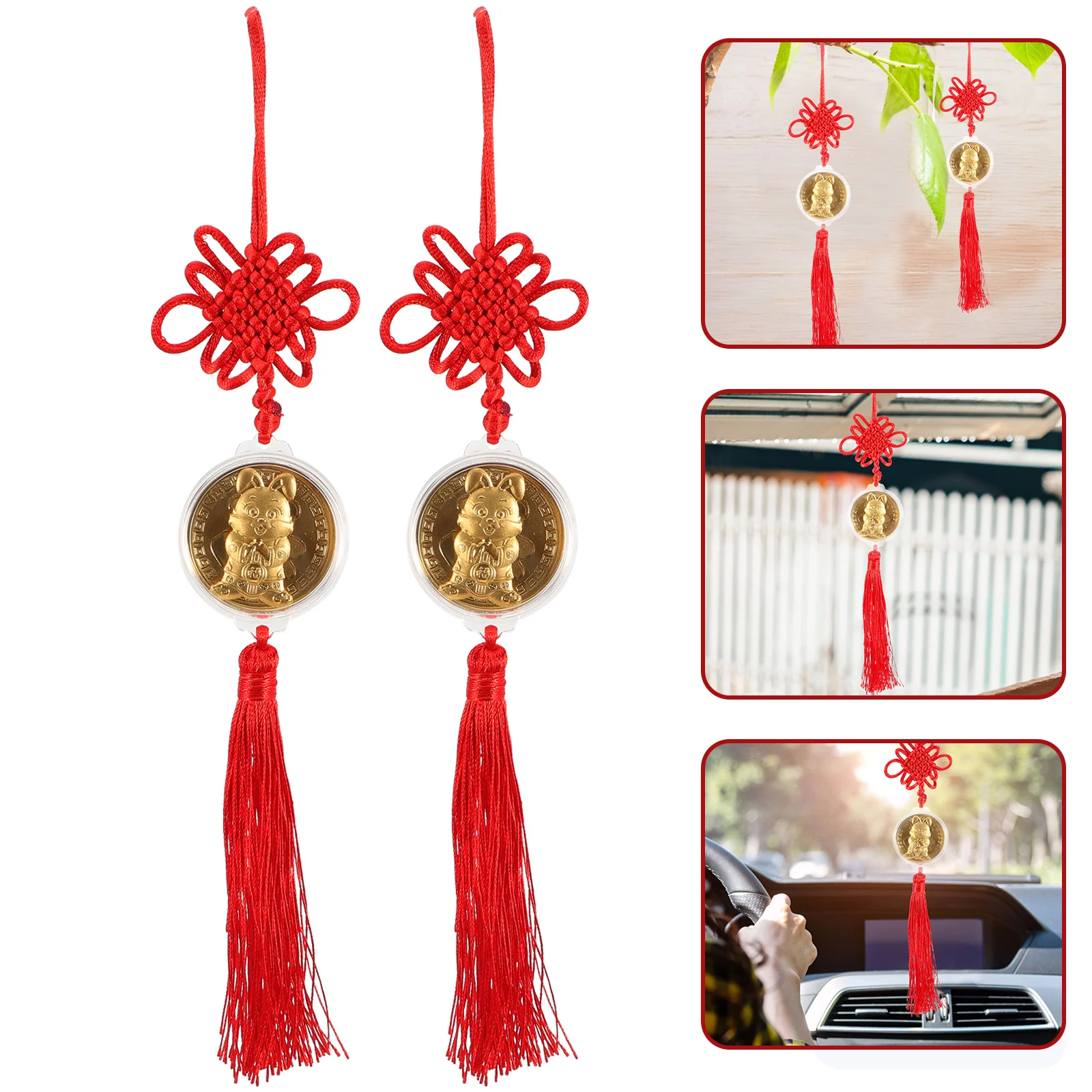 

Year Chinese New Pendantgift Rabbit Hanging Spring Festival Knot Room Ornament Zodiac Decoration Shui Fengcollection Favors