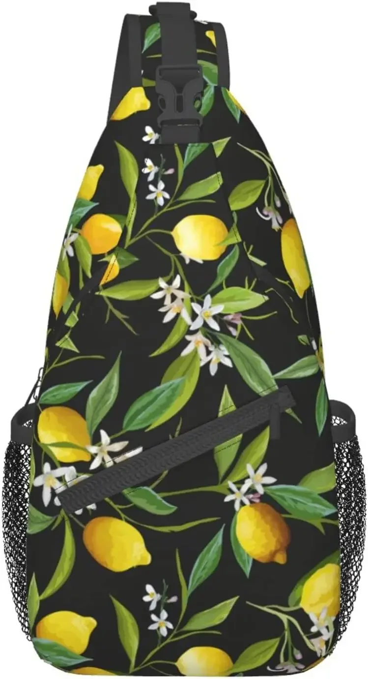 

Lemon Fruit Unisex Sling Backpack Crossbody Shoulder Bags Daypacks Chest Bag With Adjustable Strap Hiking Travel Sport Runners