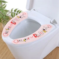 close stool soft bathroom washable lid pad cloth toilet seat cover cover mat toilet seat sticker