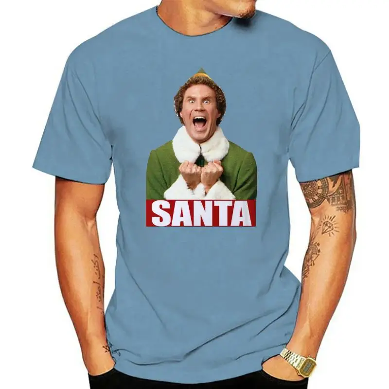 

Buddy the Elf Will Ferrell Santa I Know Him Xmas PH349 Unisex White T Shirt