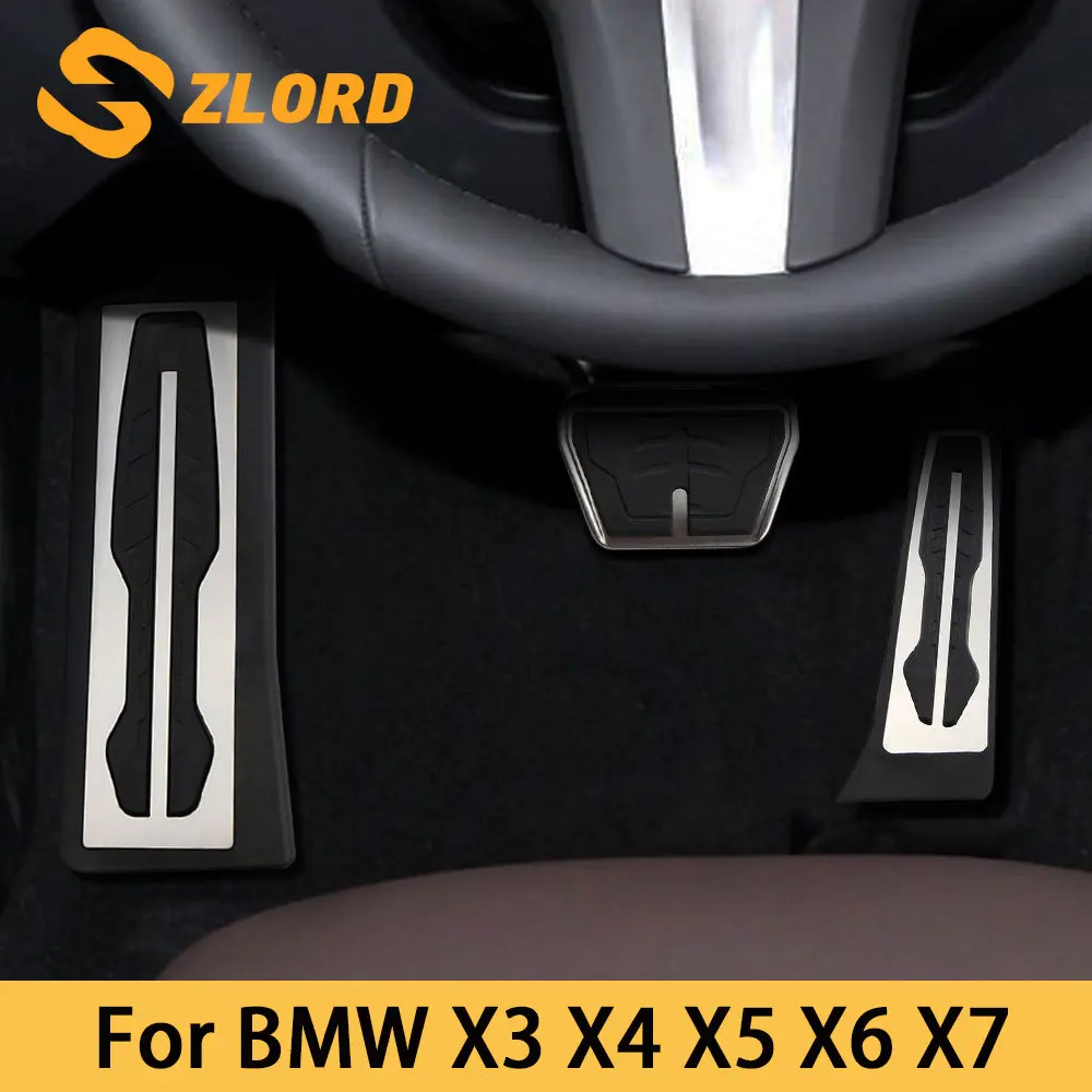 

Zlord Auto Car Gas Brake Pedal Cover for BMW E83 F25 G01 F26 G02 E70 F15 F85 G05 E71 E72 F16 F86 G06 G07 X3 X4 X5 X6 X7