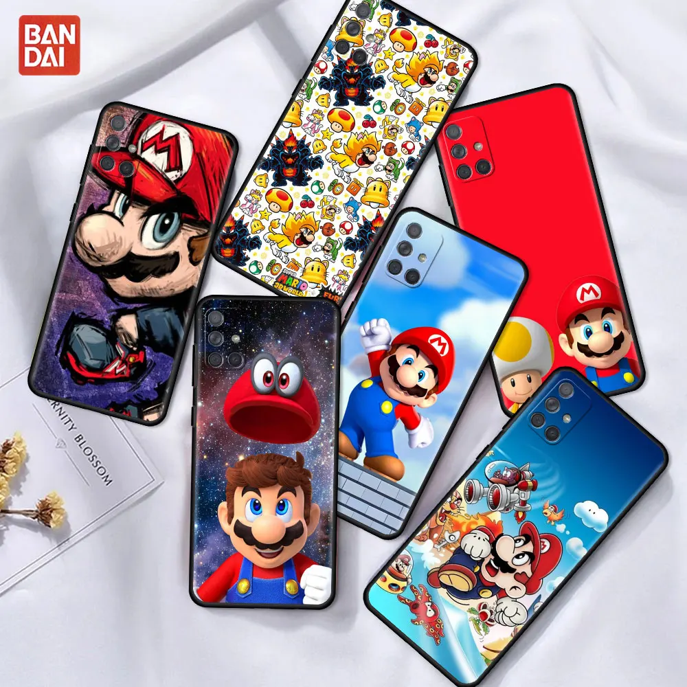 

Super Mario Game Case For Samsung Galaxy A12 A52 A41 A32 A21s A71 A02s A32 5G A31 A72 A22 A11 Black TPU Phone Shell