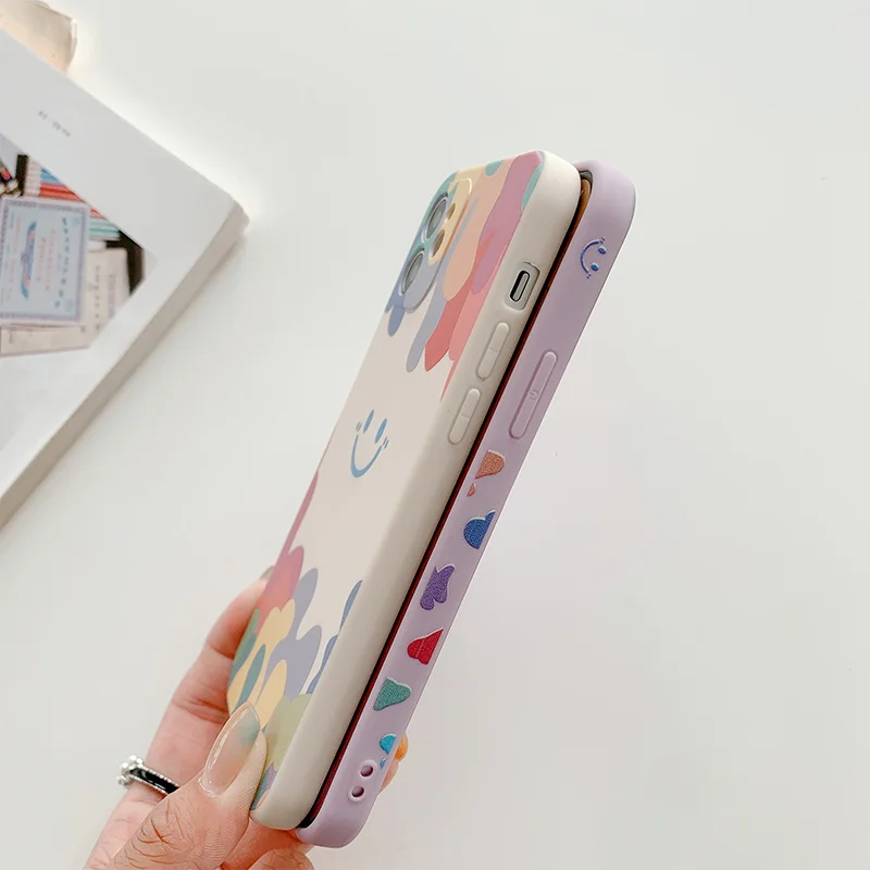 for xiaomi poco f2 pro case cute rainbow smile pattern soft shell straight cover for poco f2 pro pocof2 pro phone case free global shipping