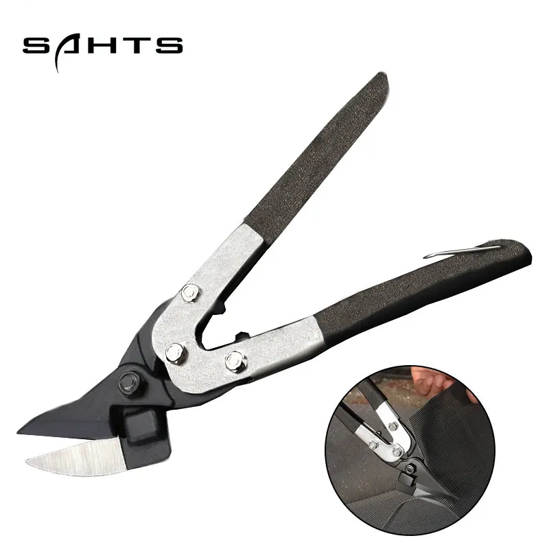 

SAHTS 45° Metal Sheet Shearing Multi-functional Tin Snips Straight Shears Bent Blade Cutter Household Hand Cutting Tool Scissor