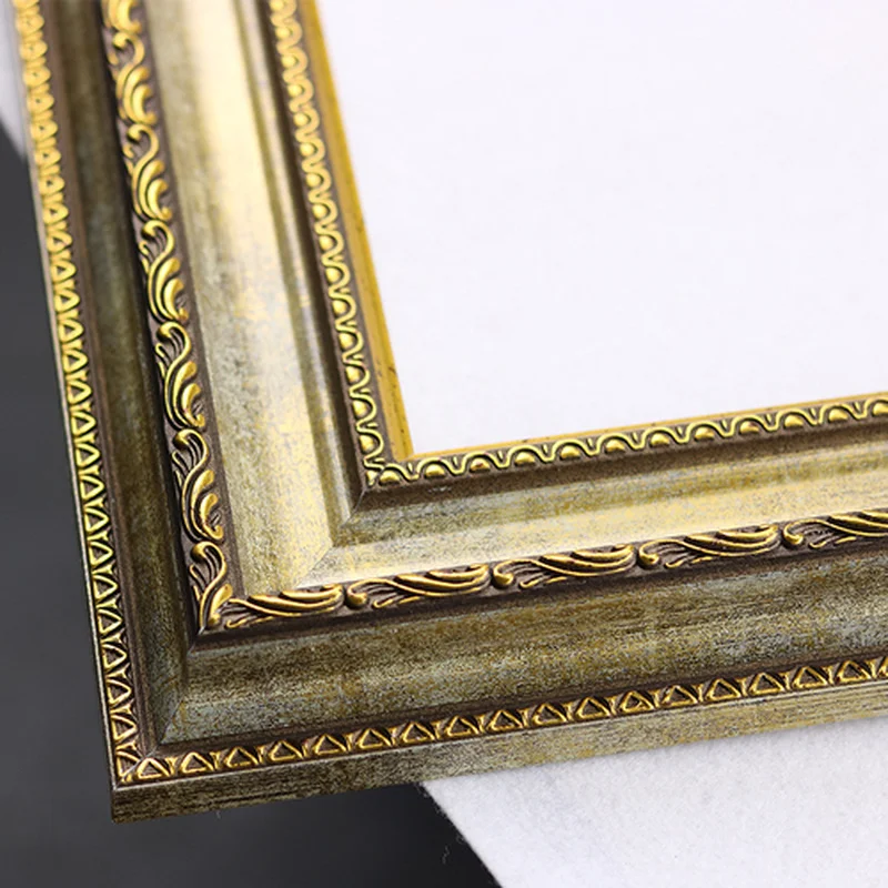 

Luxury Photo Frame Gold Canva Large Vintage Poster Painting Frames Wall Art Embroidery Marcos Para Fotos Nordic Home Decor