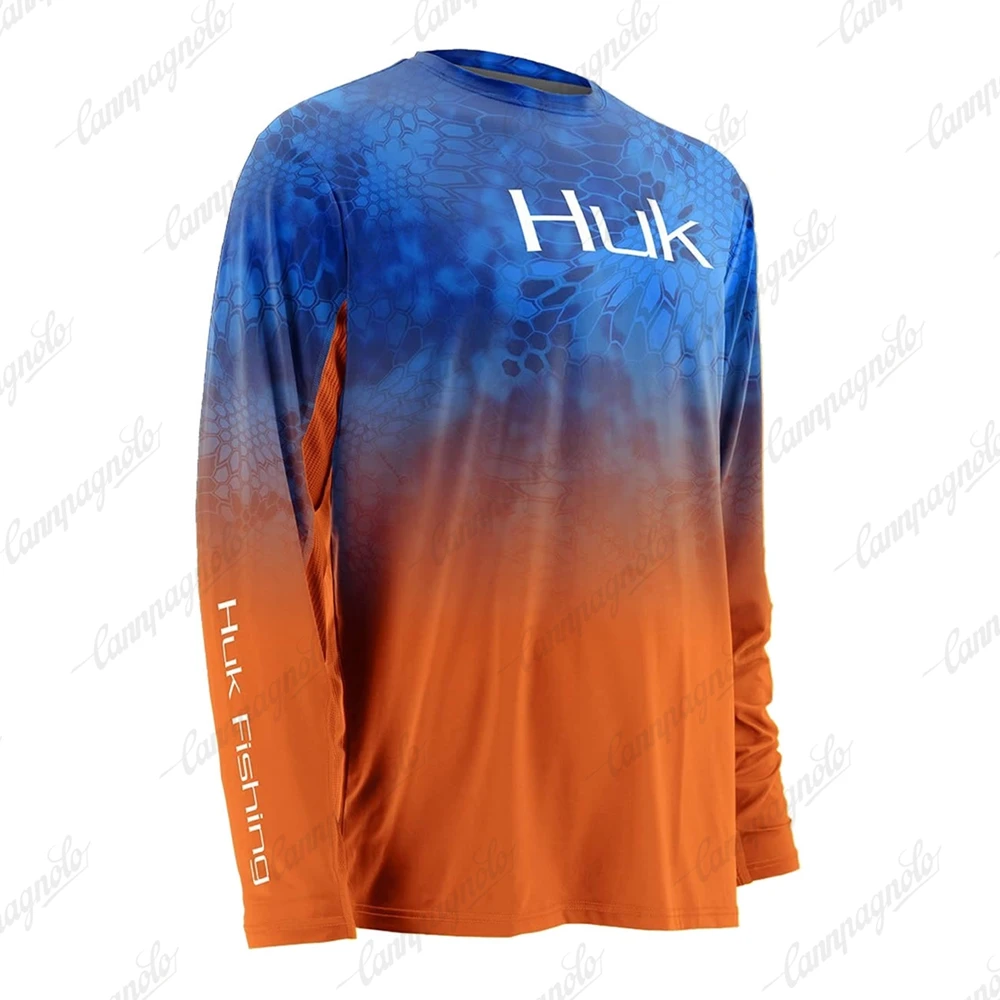 

HUK Fishing Shirts Man Long Sleeve Fishing Suit Uv Protection Angler Clothing Summer UPF 50+ Quick Dry Jersey Camisa De Pesca