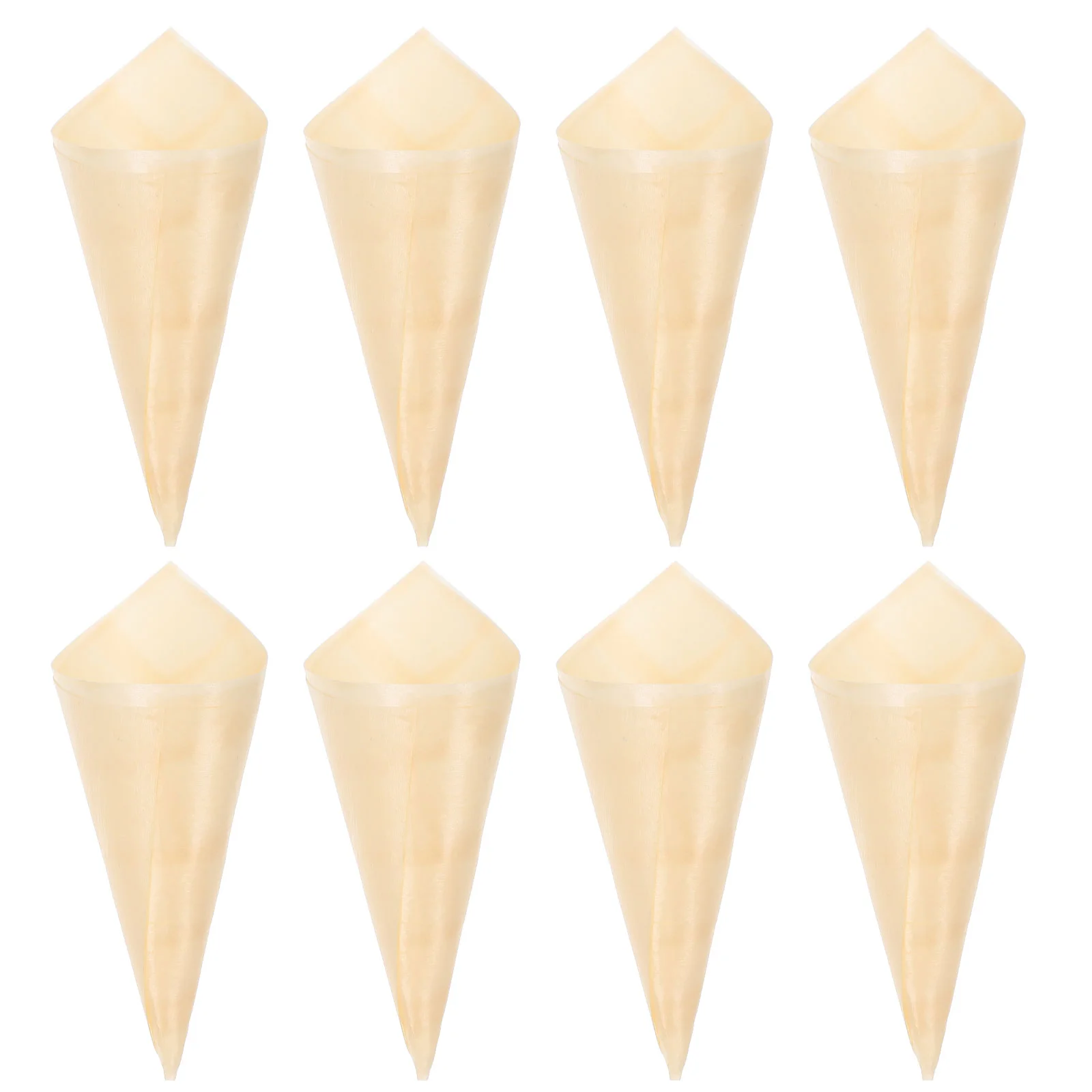 

Cones Conewood Wooden Holder Ice Cream Charcuterie Box Disposable Candy Serving French Fries Appetizer Wedding Tasting