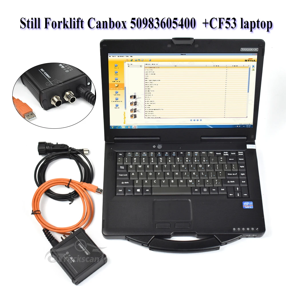 Для флота вилочного погрузчика CANBOX USB интерфейс с CF53 ноутбук флот вилочный погрузчик диагностический инструмент CANBOX