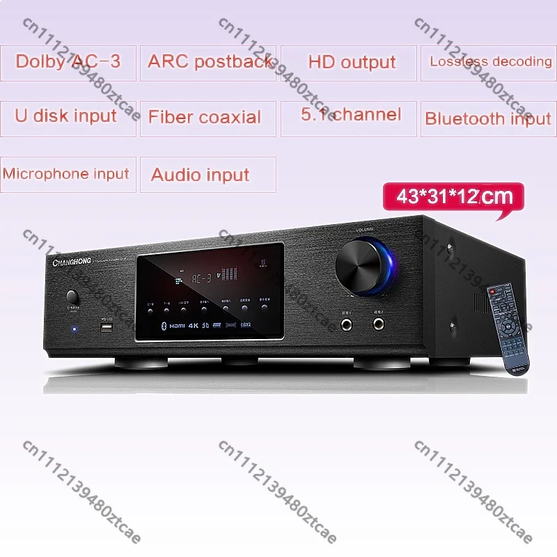 Фото Усилитель мощности для домашнего кинотеатра 900 Вт, 220 В, Hi-Fi 5.1, Bluetooth, KTV, караоке, декодирование Dolby AC-3 без потерь №2