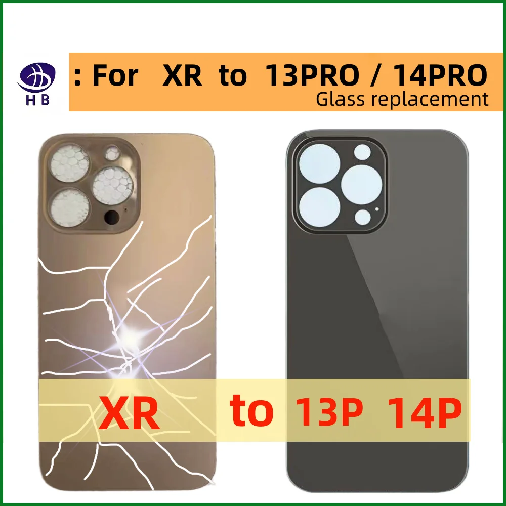 

10 шт. для iPhone XR X XS XSMAX от 11 до 13 Pro 14 Pro задняя крышка стекло с большим отверстием заднее стекло для камеры XR до 14 Pro Запасная часть