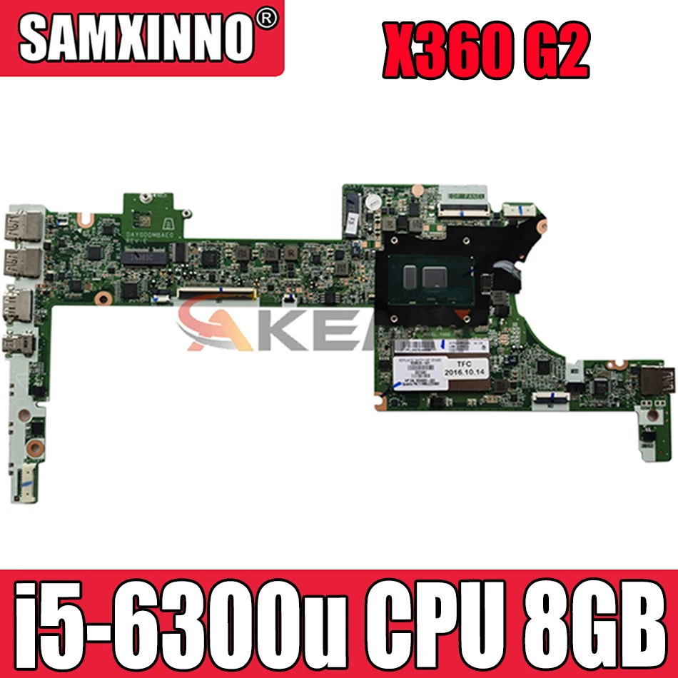 

Материнская плата для ноутбука HP Spectre Pro X360 G2 Series с процессором SR2F0 i5-6300u 8 гб RAM DAY0DDMBAE0 MB 100% протестирована быстрая доставка