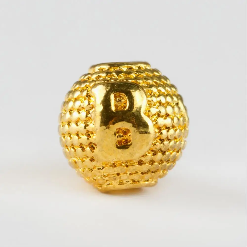 Металлический чехол желтого цвета 8 мм (металлические четки)|Ювелирная фурнитура