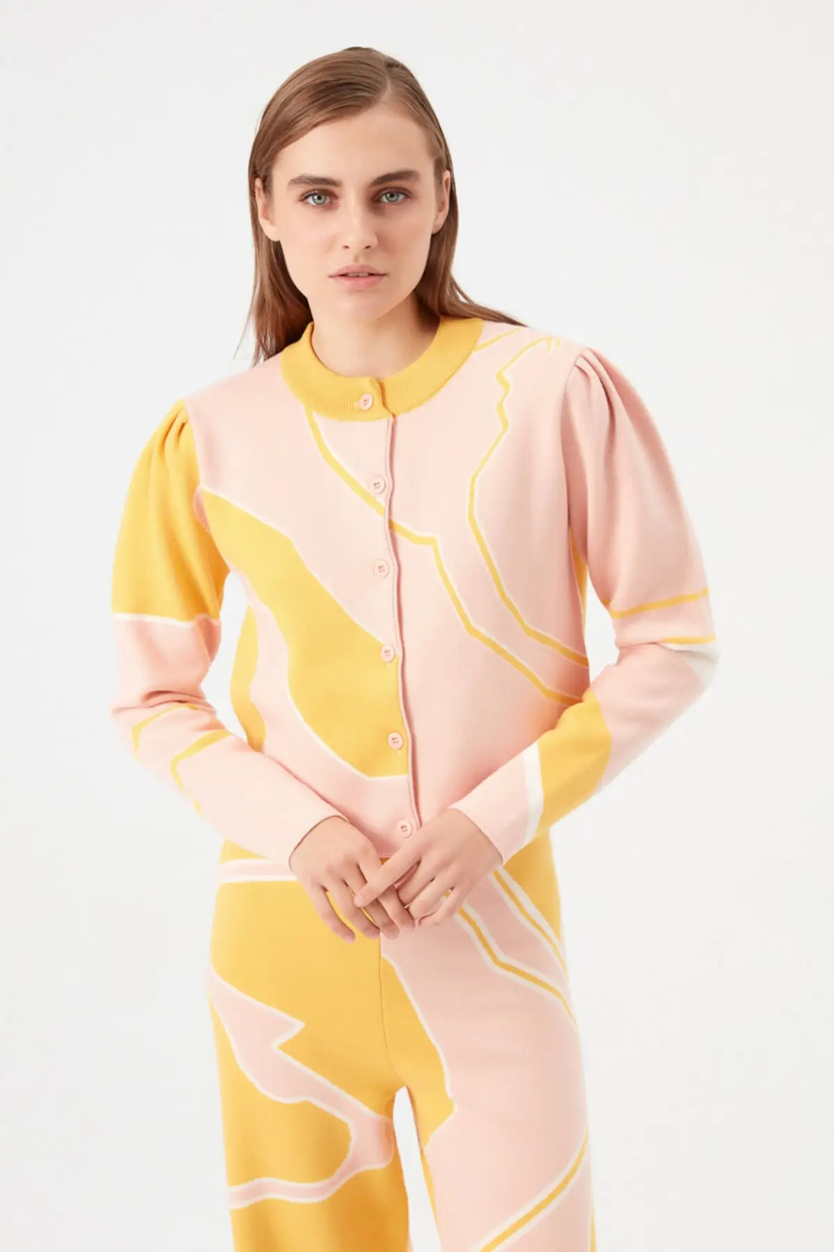 

Women's Cardigan Crew Neck pattern Crop Casual Knitted Quality Fashion Cardigan Sweaters Loose Sweater Sweater Jumper