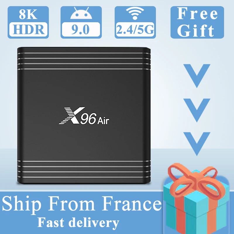 

4GB 32GB X96Air Amlogic S905X3 Smart Tv Box Android 9.0 8K 2022 WIFI 2.4/5G BT4.1 1000M Smart Tv Set Top Box X96Air Media Player