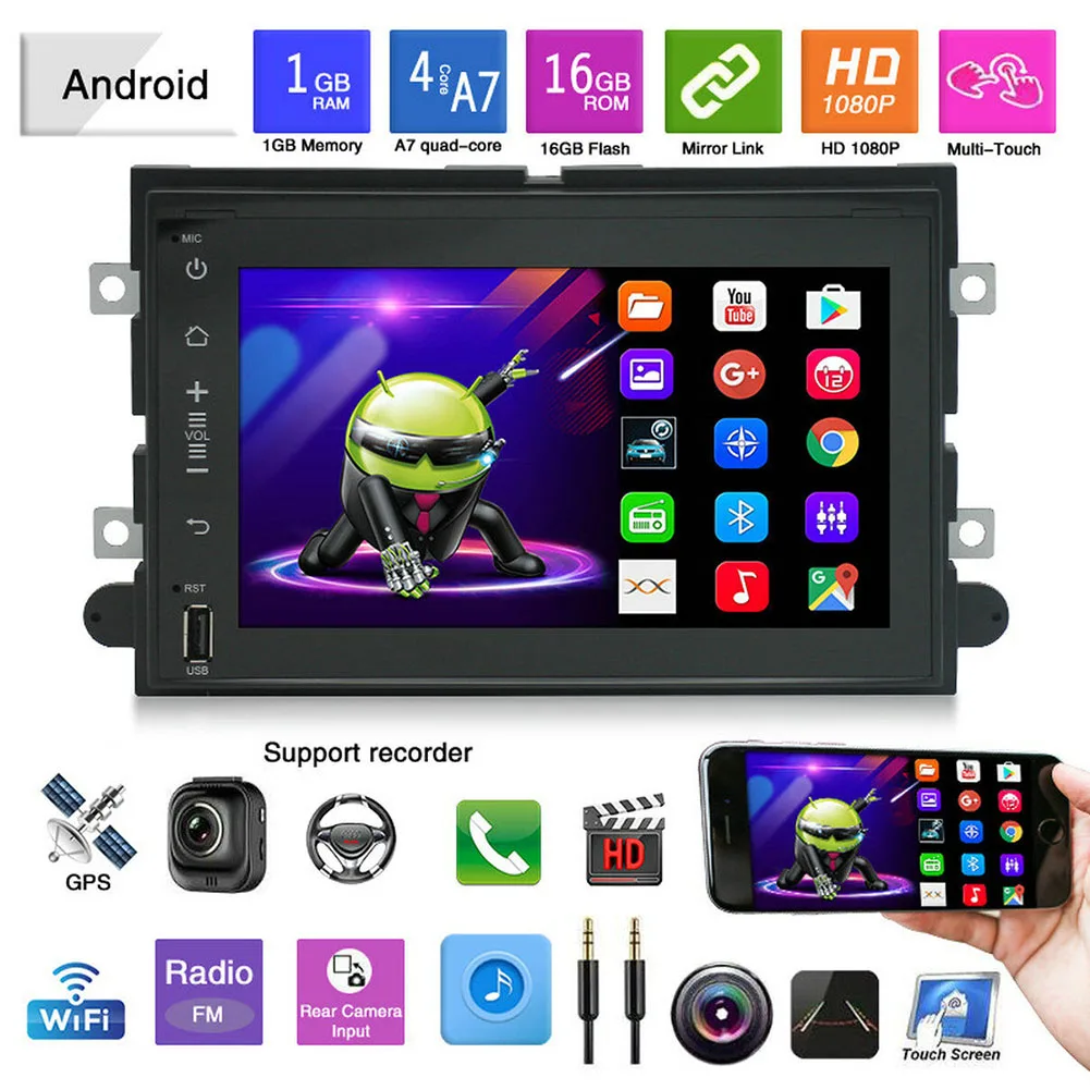 

Автомобильный MP5 плеер для Ford F150/250/350 2004-2014 9,0 автомобильное стерео радио Carplay GPS HD 7 дюймов Зеркало из закаленного стекла Автомобильный радиоп...