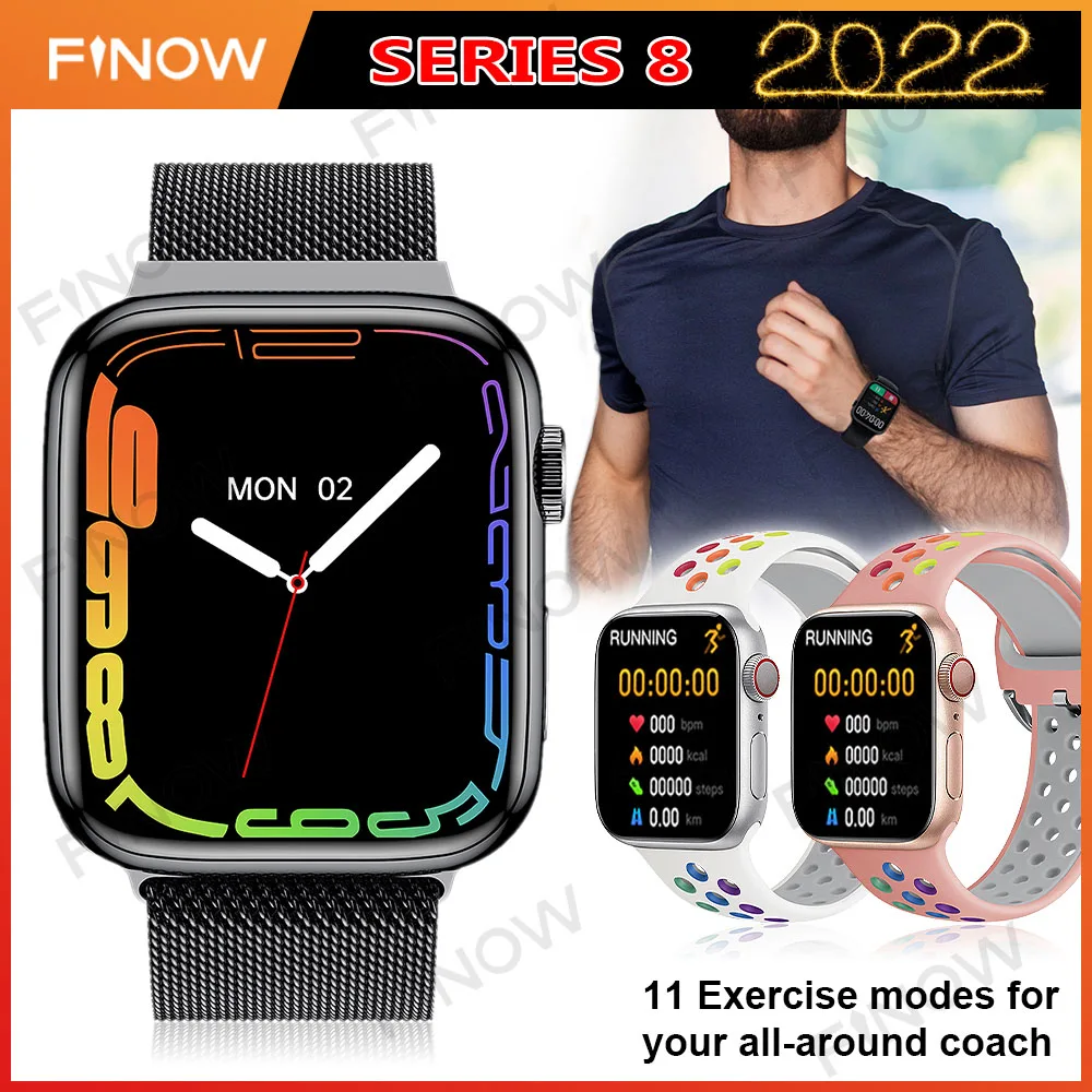 Finow IWO 15 Pro Max Smartwatch for Man Series 8 Wireless Charge Bluetooth Call Smart Watch Women Alipay relógio Pk W57 DT7 HW7
