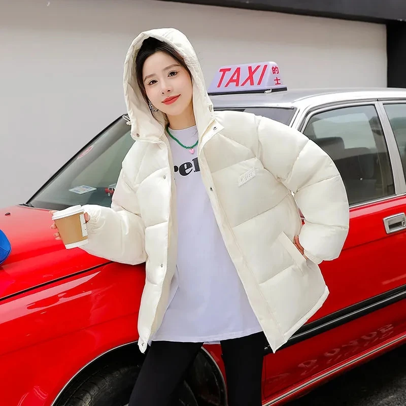 2022 New Women Loose Jacket Winter Thick Warm Hooded Cotton Padded Coats Parka Female Korean Loose Puffer Parkas Ladies Outwear
