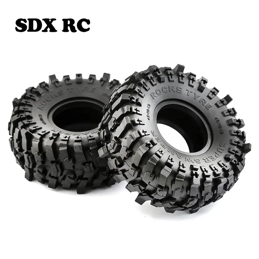 Скидка 4 шт. 118*45 мм 1,9 дюйма резиновые шины для колес 1:10 RC Rock Crawler Axial SCX10 SCX10 II 90046 AXI03007 TRX-4 RBX10